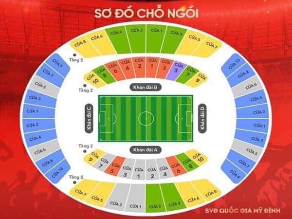 sơ đồ ghế ngồi sân mỹ đình